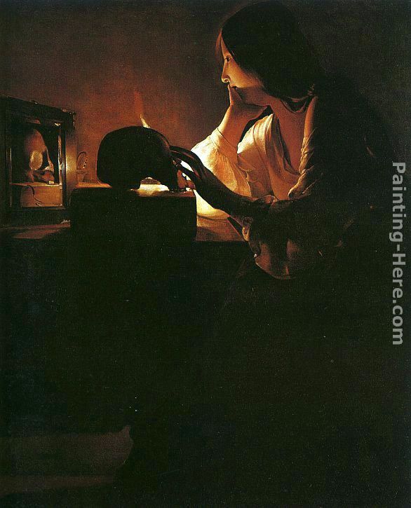 The Repentant Magdalen painting - Georges de La Tour The Repentant Magdalen art painting